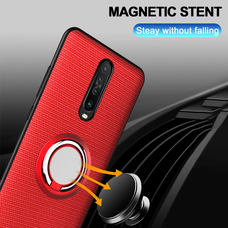 Для Red mi K30 5G чехол для автомобиля с магнитной подставкой и кольцом противоударный чехол для Xiaomi mi Note 10 9T красный mi Note 8T 8 7 Pro K20 K30 чехол