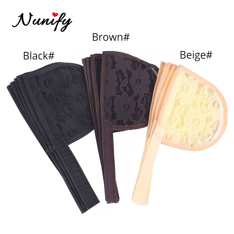 Swiss Lace Ponytail hair Net Wig Net With Magic For Making A Wrap Ponytail Hair Nets For Ladies Bun Nets With Hair Comb Clips