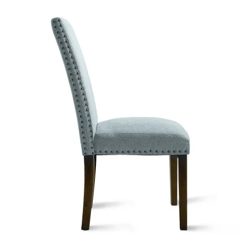 Мягкие обеденные стулья набор из 2 тканевых обеденных стульев с медными