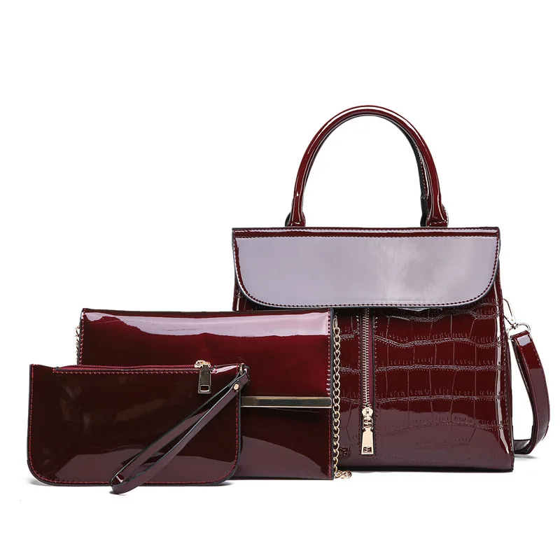

Cross Border for 2018 Autumn And Winter New Style Patent Leather WOMEN'S Bag Europe And America Versatile Fashion Hand Shoulder