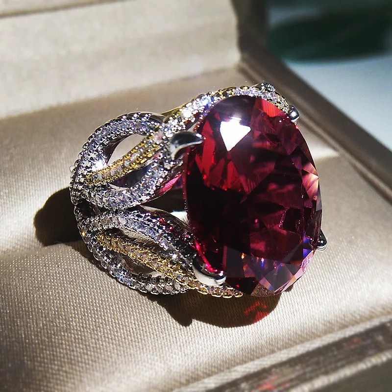 Choucong роскошное кольцо огромный 8ct AAAAA cz камень 925 пробы серебро Винтаж обручальное кольца для мужчин и женщин вечерние ювелирные изделия