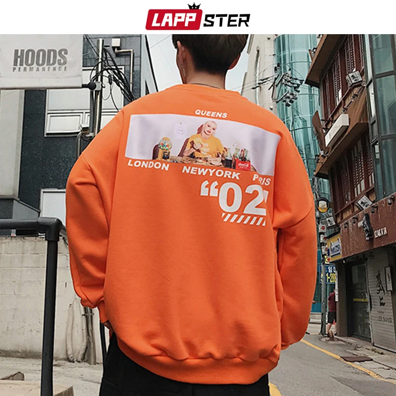 

LAPPSTER Men Oversized Streetwear Hoodies 2019 Autumn Mens Harajuku Korean Graphic Sweatshirts Hoodie Hip Hop Colorful Hoodie