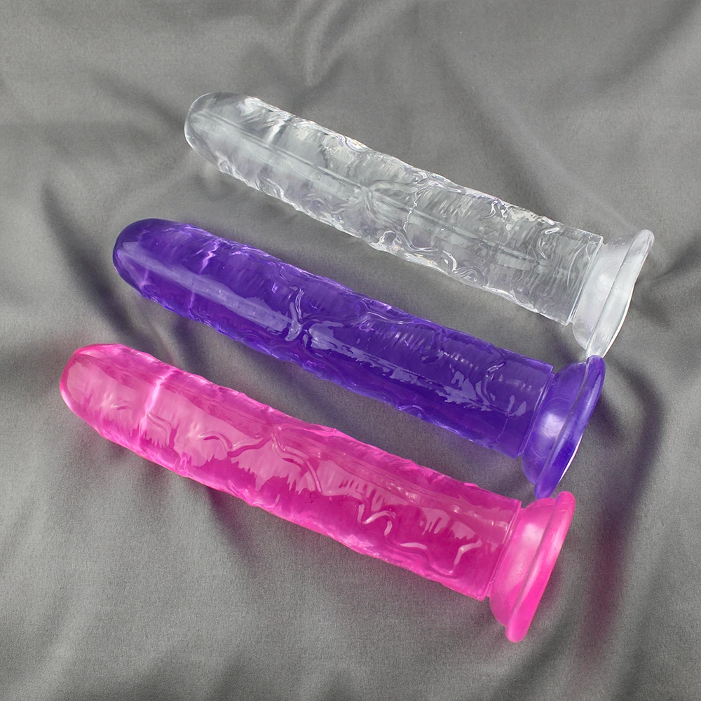 Strong Suction Cup Jelly Big Realistic Dildo Sucking Huge Penis Dick Butt Plug Anal Sex Toys