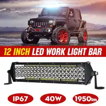 1" 12" 2" Автомобильный светодиодный бар рабочий свет бар белый IP67 для Jeep пикап Трактор Лодка внедорожный 4WD 4x4 грузовик внедорожник ATV вождение
