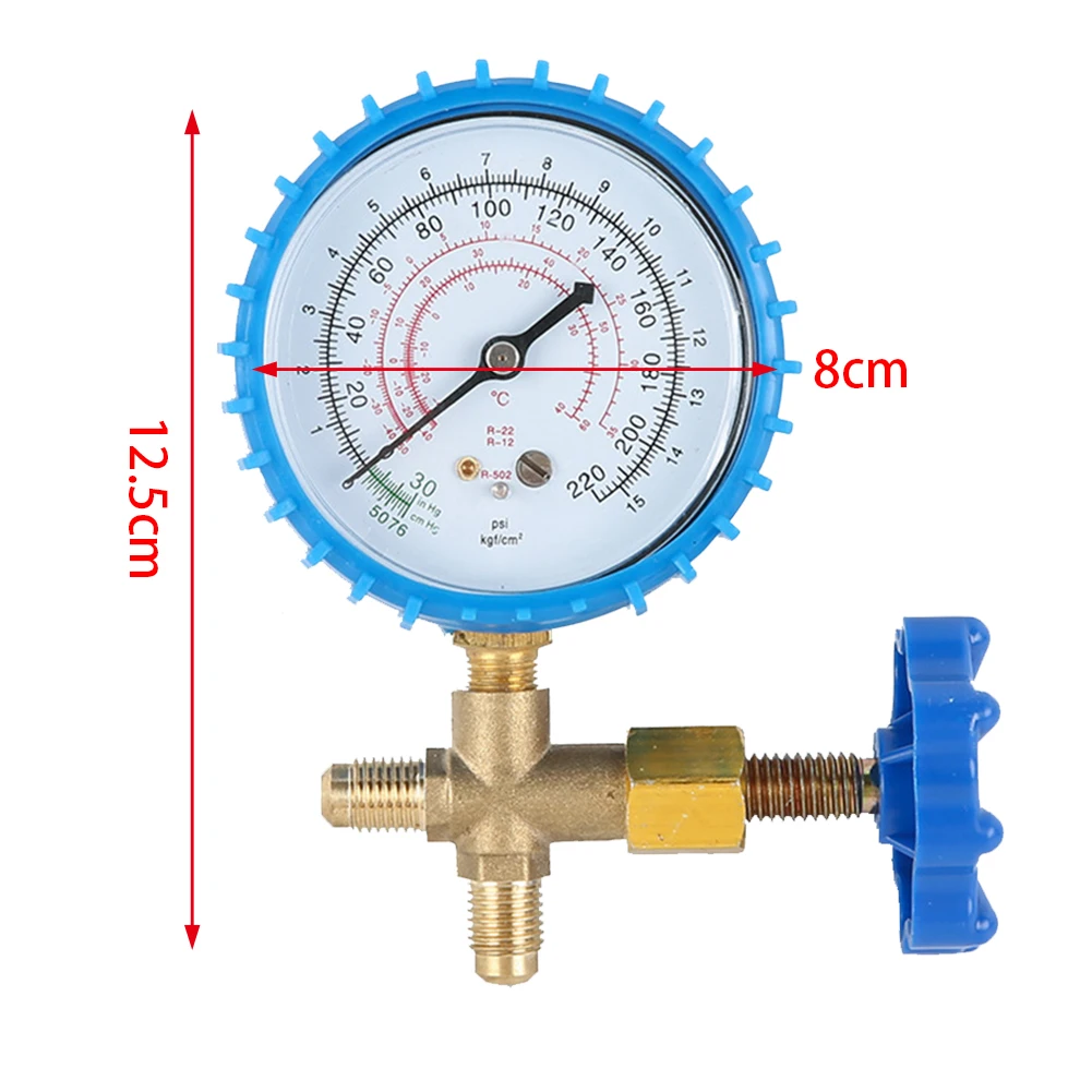 Test Car Repair Manometer Tools Equipment Pressure Gauge Refrigerant Recharge Measuring Air Conditioning Analog Display CT-466