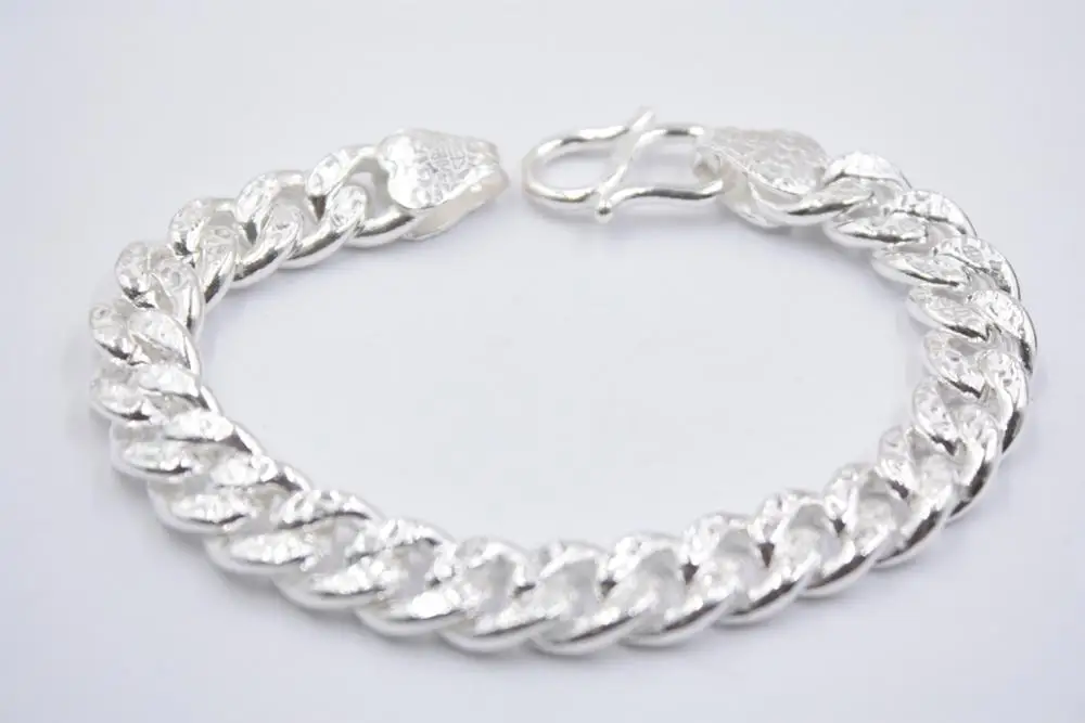 Браслет-цепочка из серебра 925 пробы Luck Fu Curb Link 8,2" L 11 мвт 51,5 г