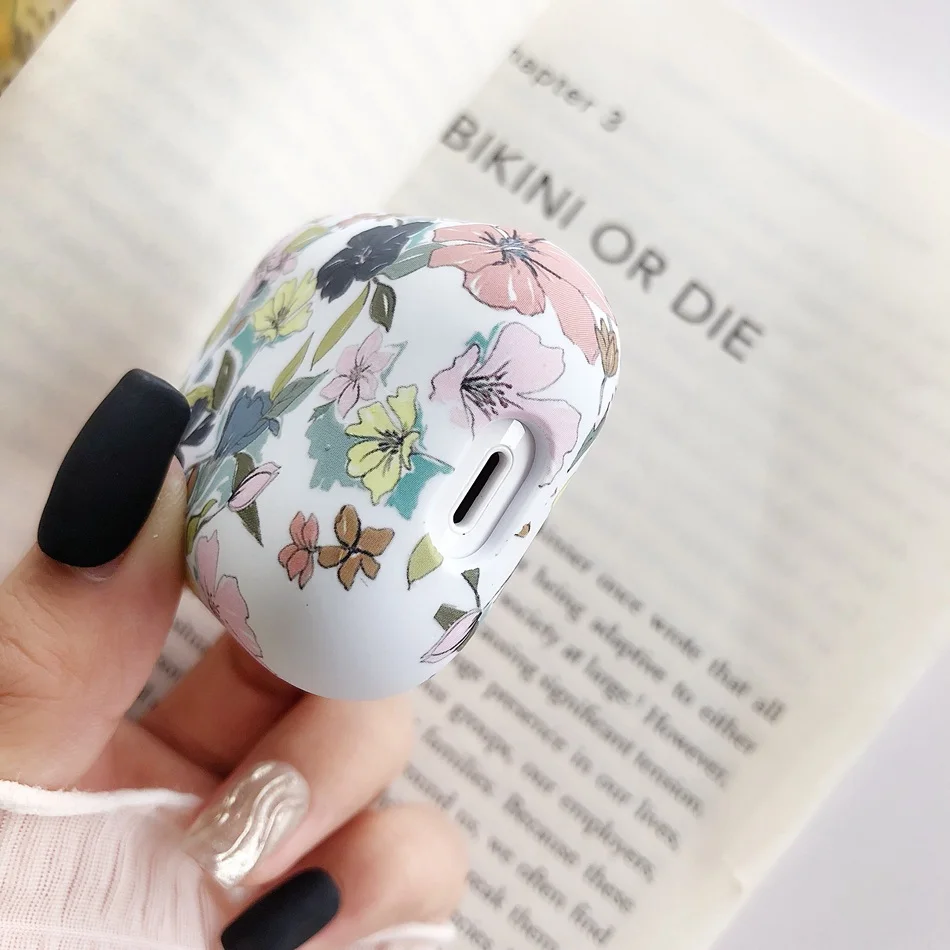 Для Air Pods 2 Чехол lLuxury масляная живопись цветок Защитный чехол для Air Pods силиконовый беспроводной Чехол для наушников чехол для AirPods