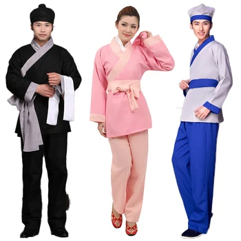 

Ancient Chinese Traditional Costumes Adult Hanfu Dress Tang Suit Han Dynasty Scholar Student Drama Stage Wear Performance