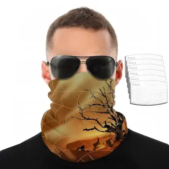 

Windproof Balaclava Mask with Filter Spiderwebs Spider Trees PM2.5 Mouth Face Mask Reusable Anti Pollution Dust Neck Gaiter