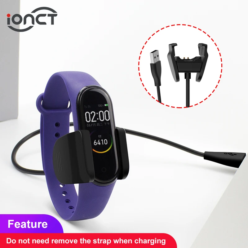  iONCT 1M USB Charger Cable for Xiaomi Mi Band 4 Charger Disassembly-free Adapter Charging Accessories MiBand 4 NFC Cable Charge 