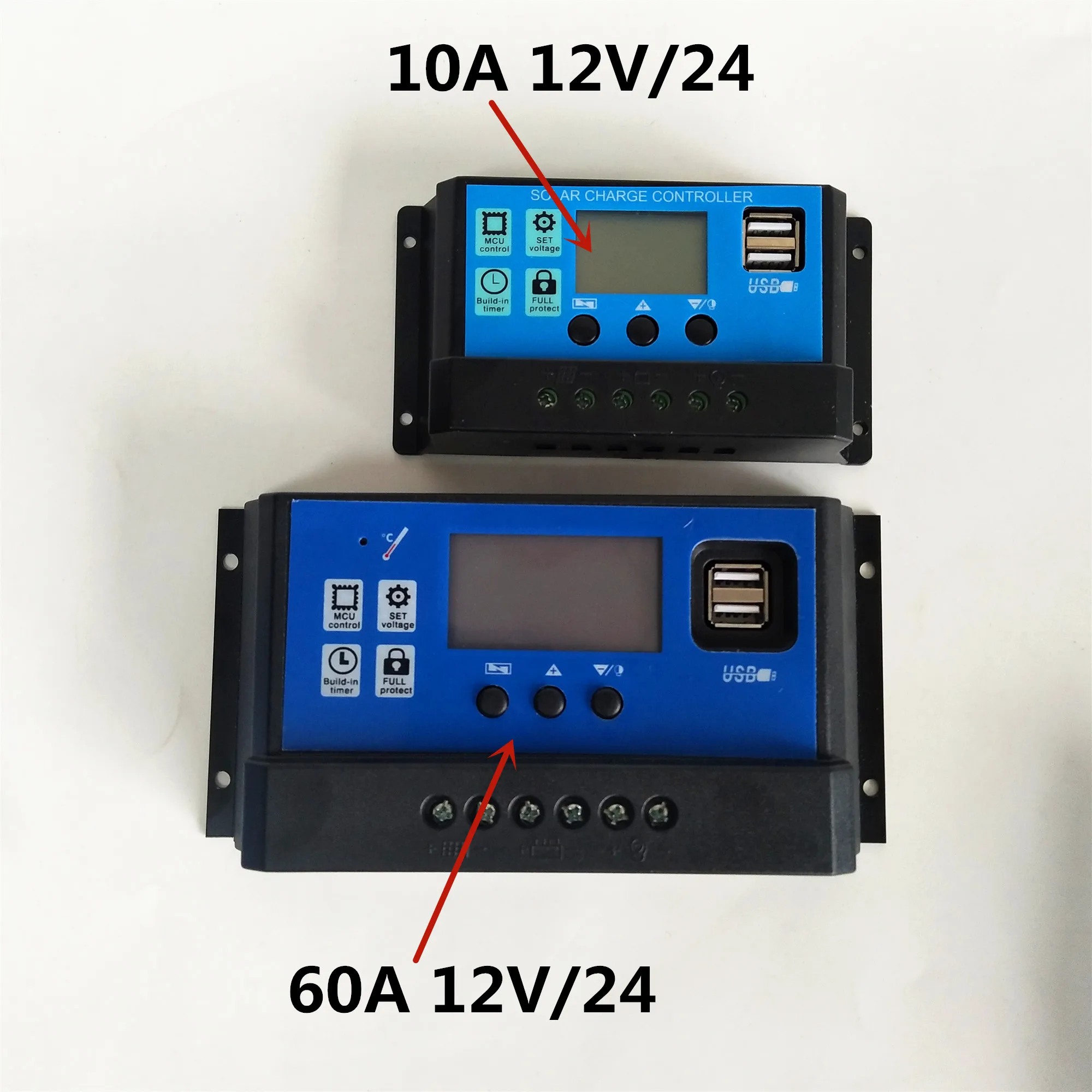 60A 50A 40A 30A 20A 10A 12V 24V Авто за максимальной точкой мощности Солнечный контроллер