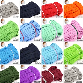 

Large In Stock USA 6mm*30M Length Stretchy Elastic Colorful Band Sewing Crafts DIY Tools Cord LOT 1/4 inch 33 Yards