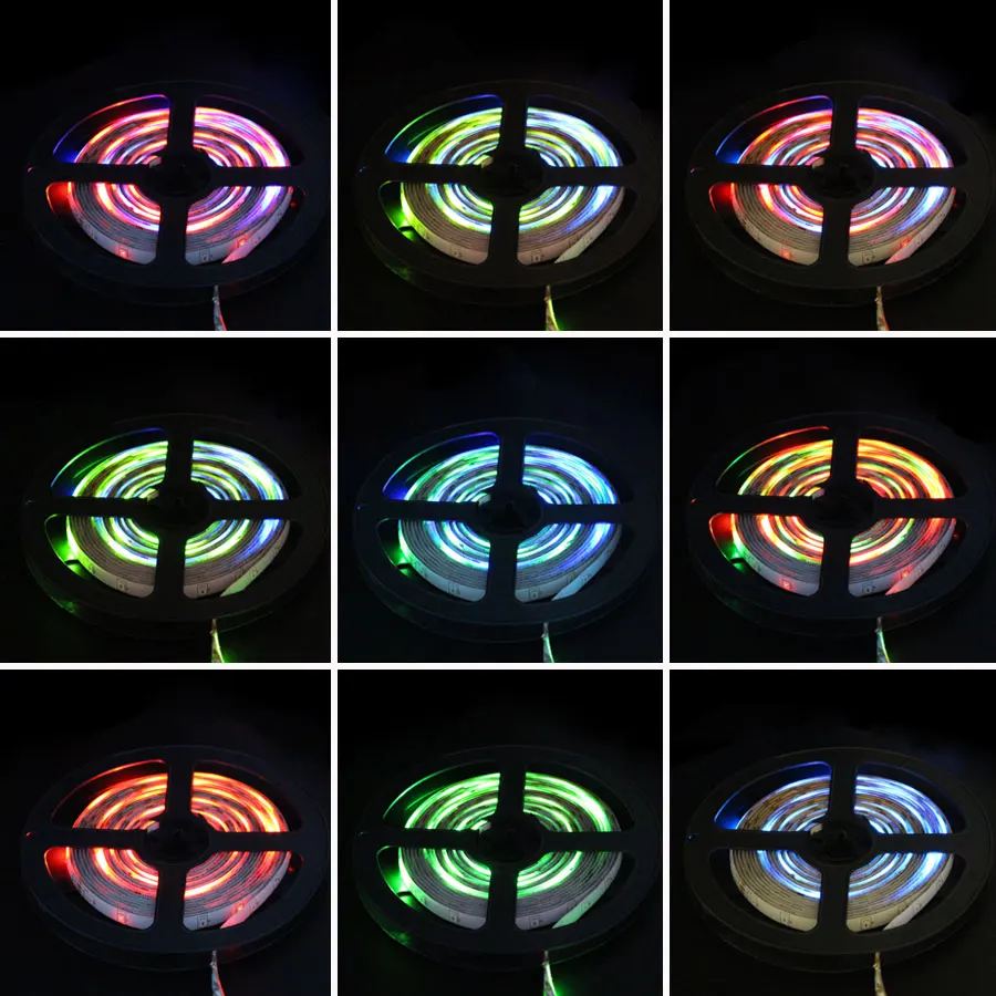 

2835 2pin 12V Led Strip DC RGB 3528 5M Waterproof With DC 12V 2A Power Adapter Supply Switch With 24Key IR Controller Remote Set