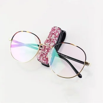 

Fashion Car Rhinestone Closure Visor Auto Clip Sun Glasses Wallet Ticket Receipt Clips 1pc