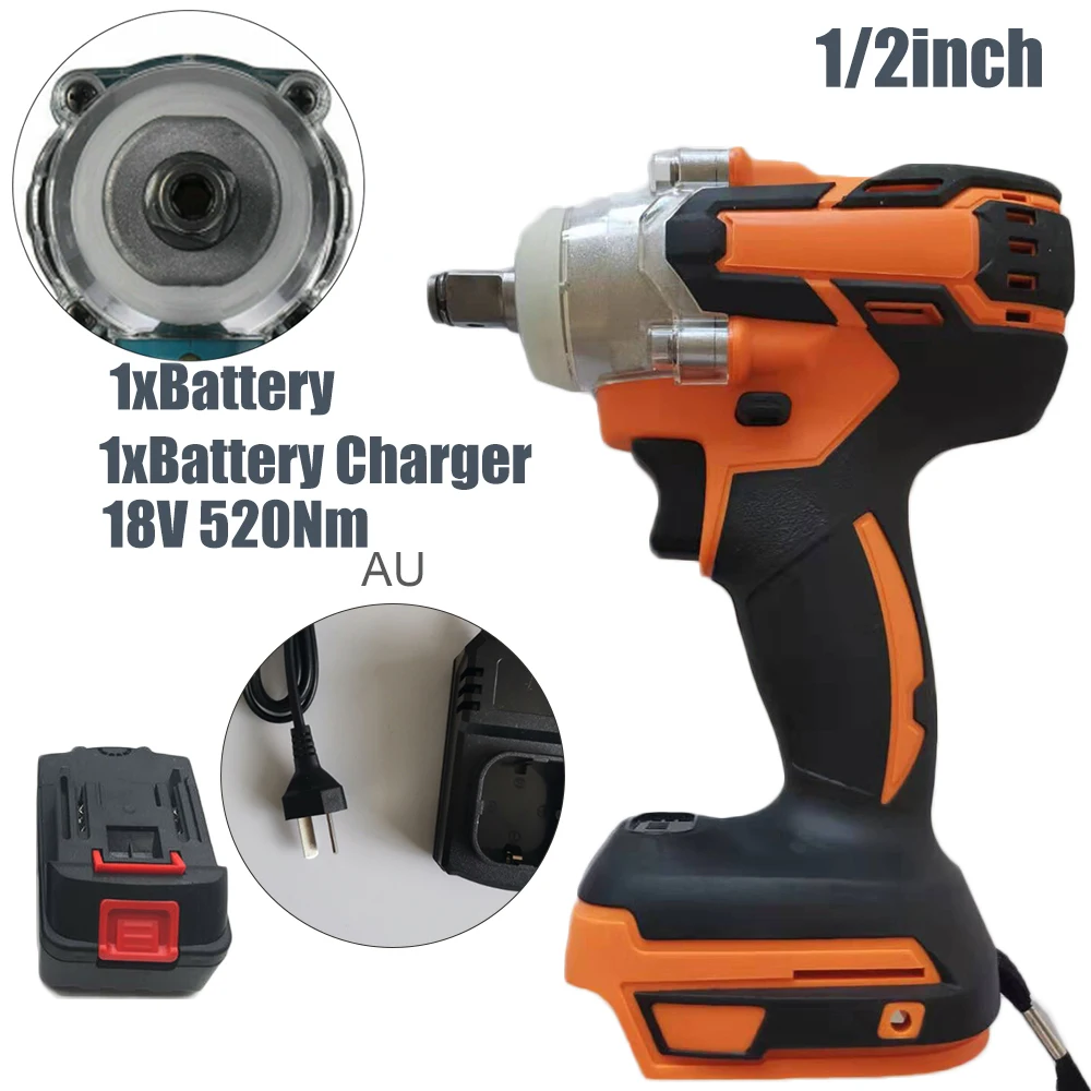 

Battery Electric Wrench Charger 18V 520Nm Cordless Brushless Rechargeable