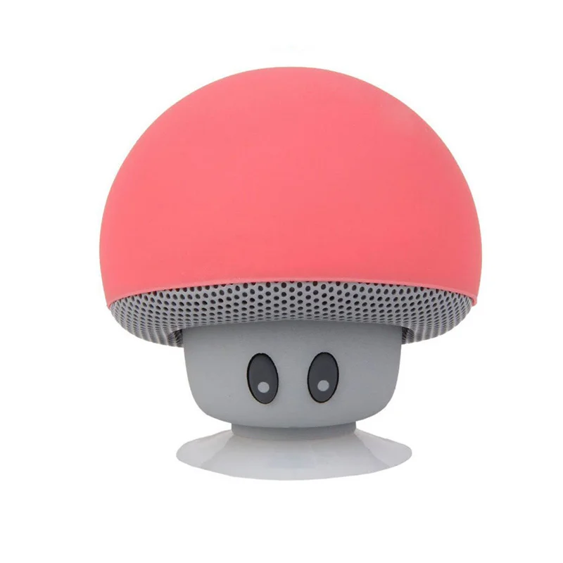 Милый мини беспроводной Bluetooth разъем динамика MP3 попсокет музыкальный плеер с микрофоном водонепроницаемый портативный стерео Bluetooth Гриб для телефона ПК - Цвет: Красный
