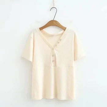 

Short Sleeved Slim Solid Color Womens Gray Simple Tee T-Shirt For Female Tshirt White color