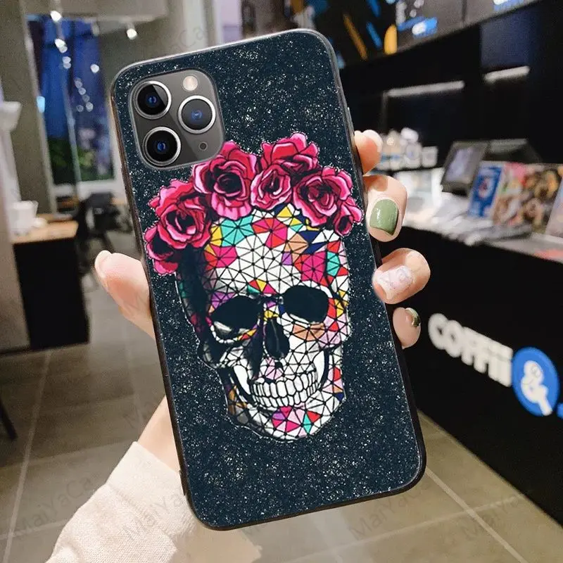 MaiYaCa Grim Reaper Череп Скелет Роскошный Гибридный чехол для телефона для iPhone 6S 6plus 7plus 8 8Plus X XS MAX XR 5 5S 11pro max чехол - Цвет: 13
