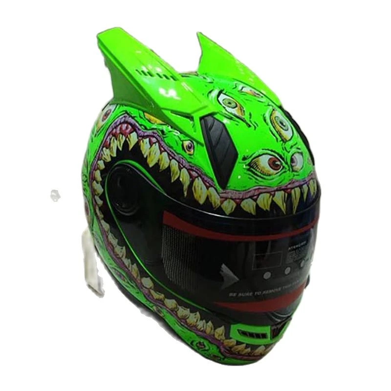 Omtrek slank Betsy Trotwood Cool helmets Professional racing style green big eyes full face motorcycle  helmet M L XL XXL four size available variety of helm|Helmets| - AliExpress