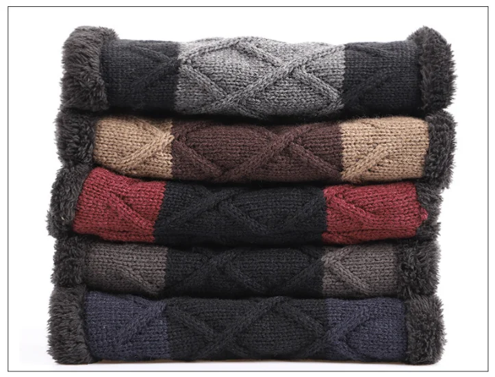 Зимние шапки Skullies Beanies, зимние шапки бини для мужчин и женщин, шерстяной шарф, шапки, Балаклава, маска, вязаная шапка