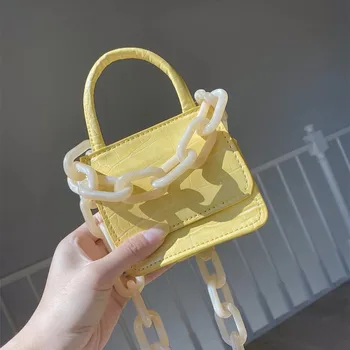 

Fashion blogger same nini crocodile pattern portable small square bag 2020 new acrylic chain shoulder messenger bag