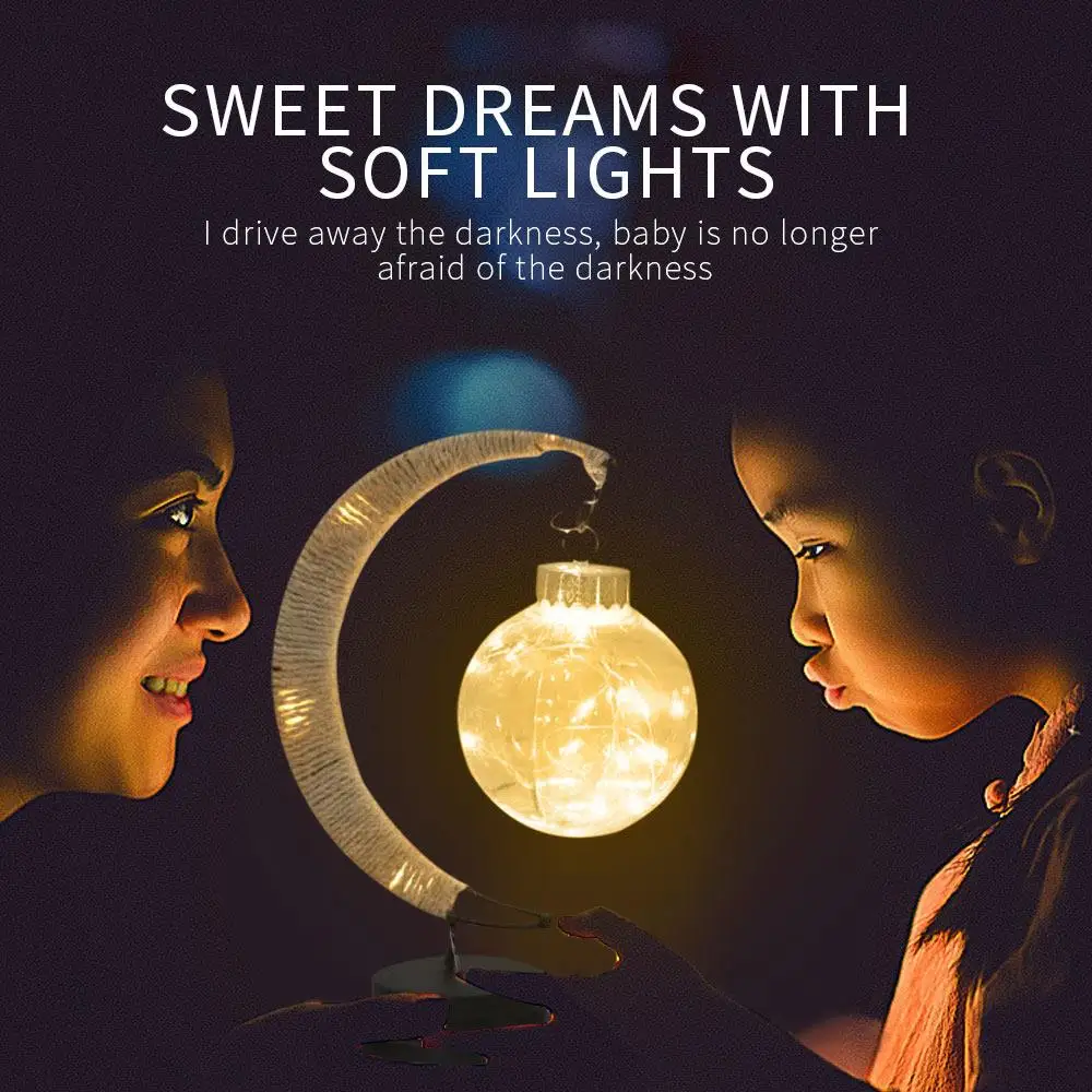

Creative Home Decor Moon Desk Lamp Multicolor Personality Gift Night Light LED