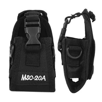

MSC-20A Universal Nylon Adjustable Two Way Radio Walkie Talkie Waist Bag Protective Cover with Strap
