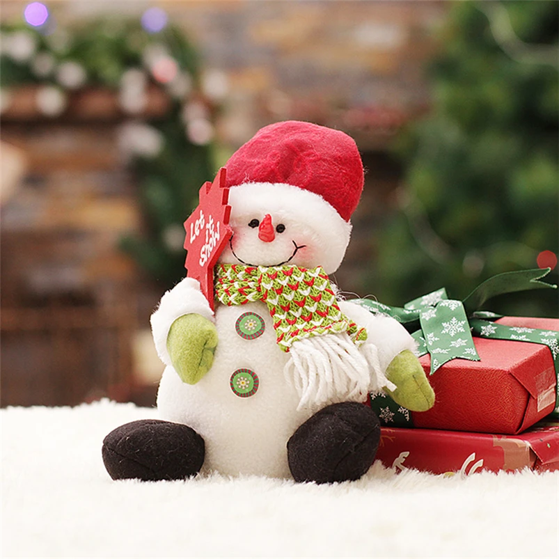Snowman Новогоднее Рождественское украшение navidad Санта Клаус Рождественская Кукла-снеговик, елочные украшения, рождественские фигурки, рождественский подарок для детей - Цвет: Snowman