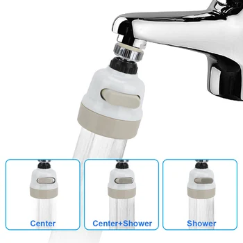 

High Pressure Universal Hose Tap Kitchen Adapters 3 Modes Faucet Filter Nozzle 360 Degree Rotatable Spray Head Tap