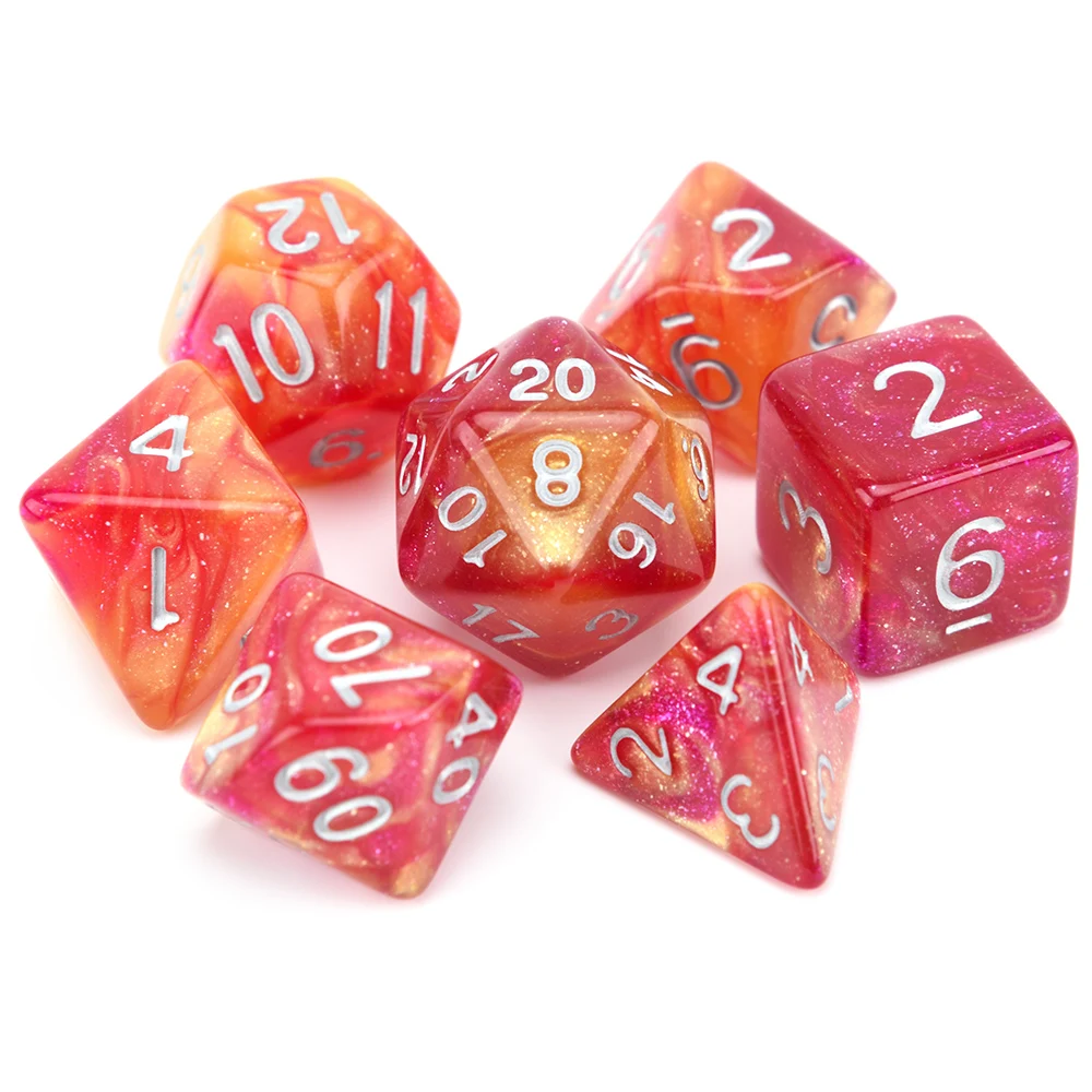 Новая Туманность игральные кости DnD набор с чёрный мешок с кулиской для DnD MTG Настольный RPGs игры