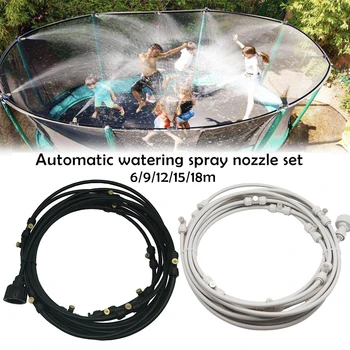 

6M-18M Outdoor Misting Cooling System Kit Cool Mister Kit for Patio Garden Greenhouse Waterring Irrigation Mister Line System