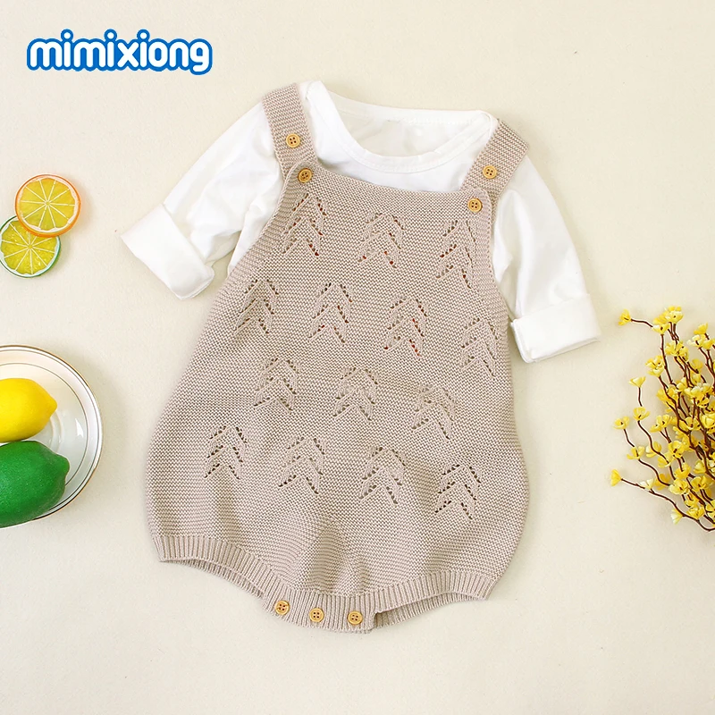 Baby Bodysuits Newborn Clothes Fashion Candy Color Knitted Infant Boys Girls Body Tops Sleeveless Toddler Kids Onesie Tops 0-18M