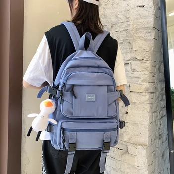 

Waterproof Campus Backpack Women Tooling Schoolbag Female Korean Harajuku College Backpacks for Girl High School Large Capacity