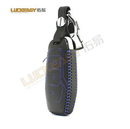 Luckeasy чехол для Ford mustang f150 limited lincoln mondeo 2013 натуральная кожа Ключи сумка кошелек держатель key2a - Название цвета: 3 buttons