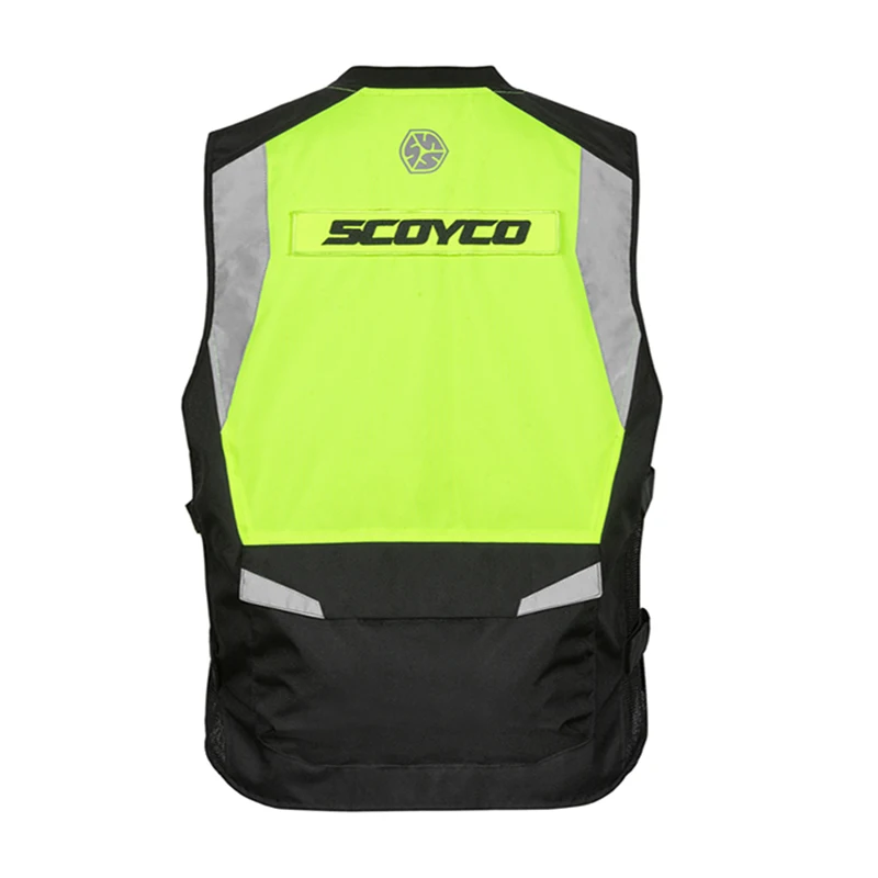 SCOYCO Motorcycle Armor Vest Motocross Reflective Vest Safety 600D Oxford Motorcyclist Outdoor Jacket