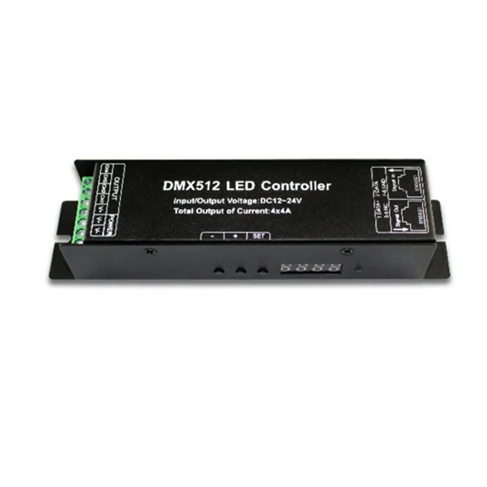 RGBW DMX512 декодер светодиодный контроллер 4CH DC12-24V RGB светодиодный DMX декодер 3 канала 4A rgb контроллер для светодиодной ленты светильник светодиодный светильник ing