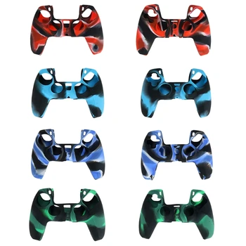 

Camouflage Handle Sleeve Silicone Case Dustproof Skin Protective Cover Anti-Slip for S-ony PlayStation PS5 Controller