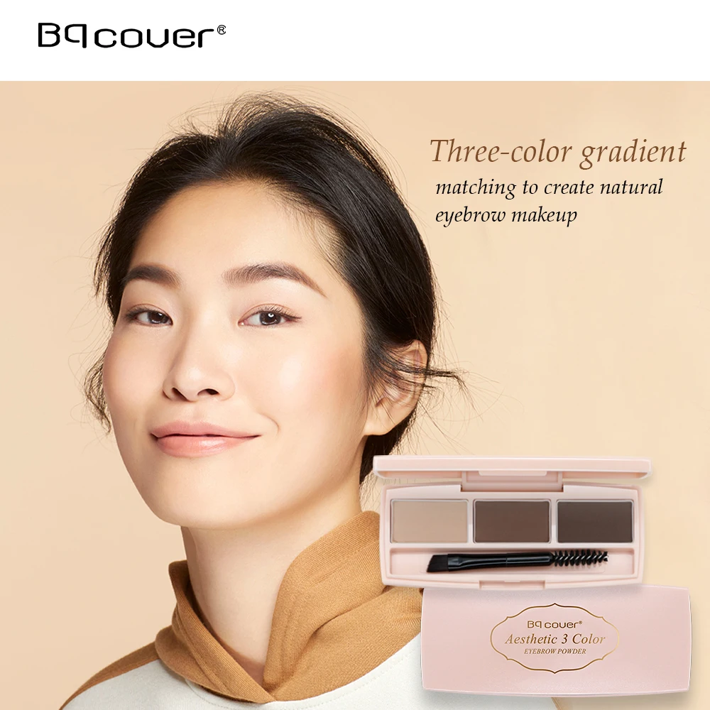 

Bqcover Multi Functional Three-Color Long-Lasting Waterproof Natural And Clear Color Citi Smooth And Delicate Eyebrow Powder 059