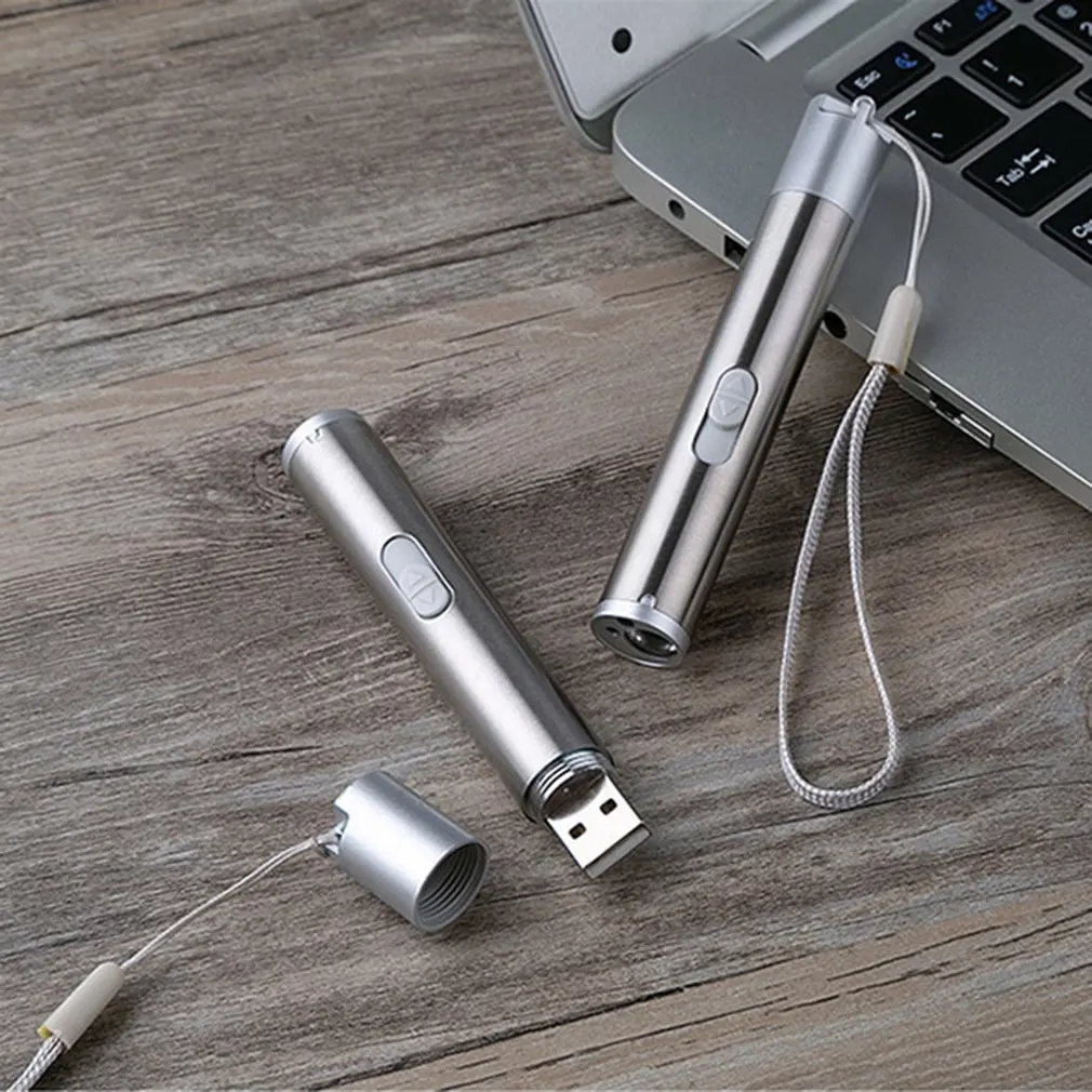Карманный водонепроницаемый USB флэш-светильник s ручной светодиодный светильник супер яркий Карманный рабочий светильник мощный фонарь для аварийного кемпинга