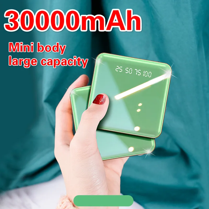 30000mAh мини банк силы быстрое зарядное устройство LCD Тип C внешний аккумулятор
