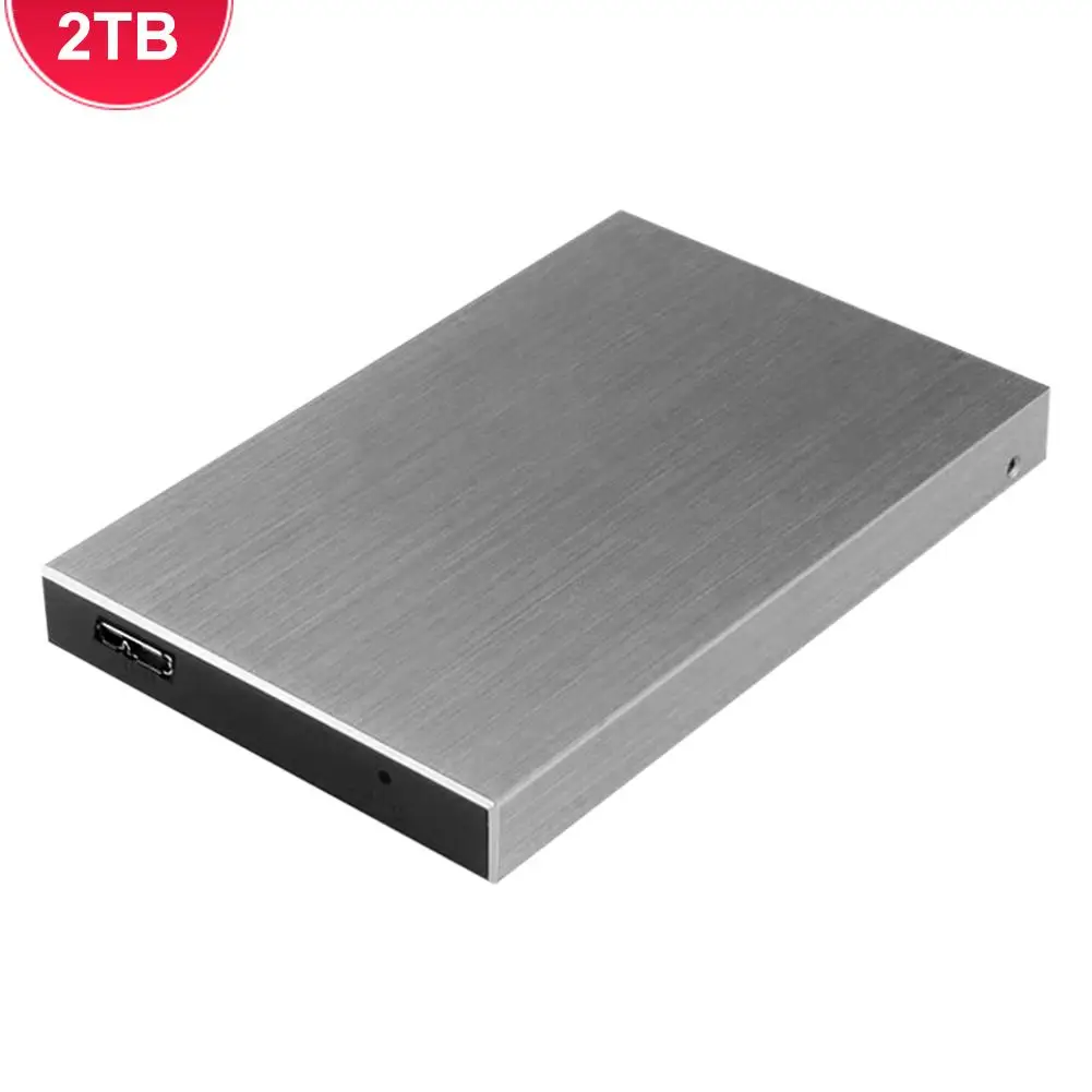 2TB silver Внешний жесткий диск USB3.0 500GB 1 ТБ 2 ТБ портативный HDD накопитель для ПК планшет ТВ - Цвет: 2TB silver