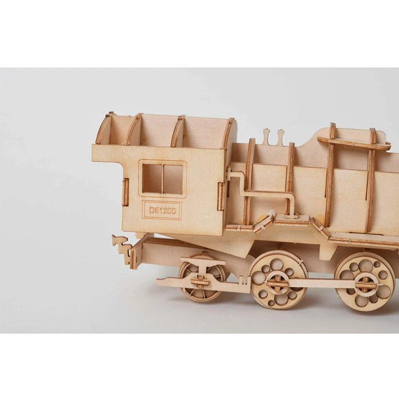 Детская популярная досуг 3D деревянная игрушка-пазл модель сборки DIY паровые игрушечные локомотивы Настольный Декор Наборы украшения для детей