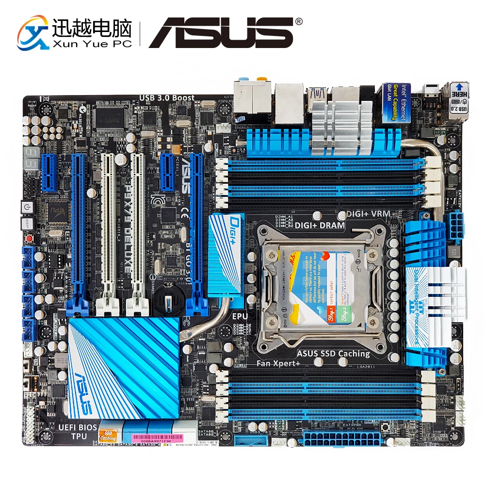 

Asus P9X79 Deluxe Desktop Motherboard X79 Socket LGA 2011 For Core i7 DDR3 64G SATA3 USB3.0 ATX Original Used Mainboard