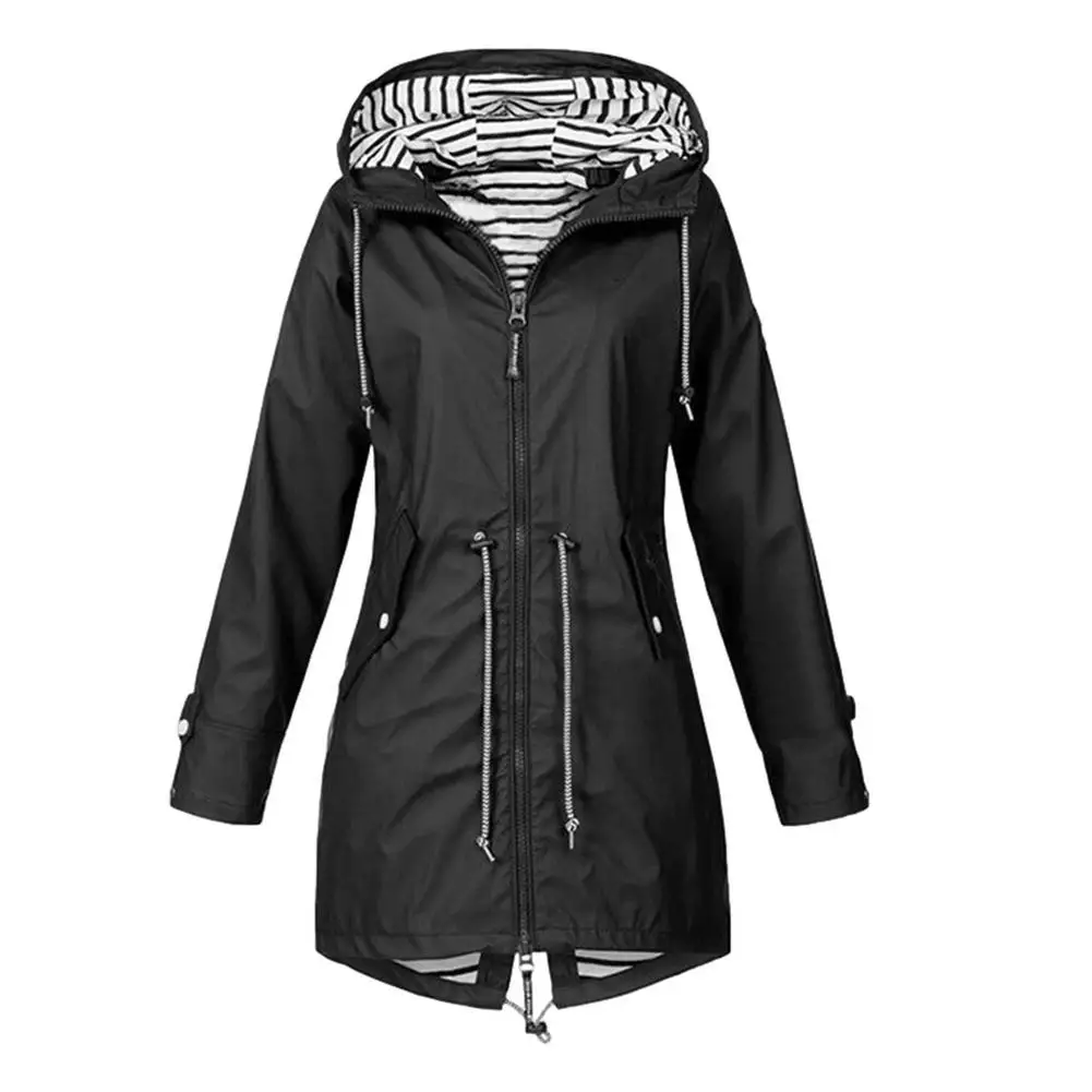 Women's Jacket Rain Coat Rainbow Winter Protection Windbreaker Large Traf Pocket Waterproof Tangada Breathable Hiking Camping 1