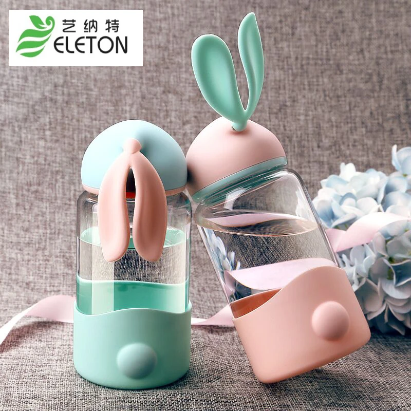 ELETON Rabbit glass бутылка для воды Корейская версия портативная свежая простая
