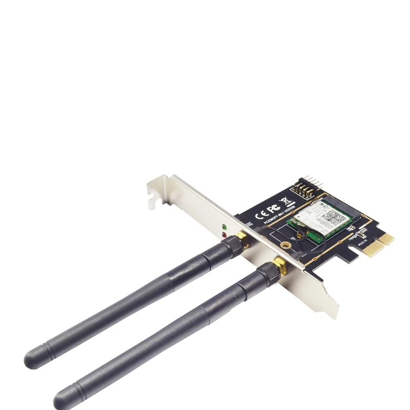 M 2 Wifi Adapter M2 Ngff Key A E To Mini Pci Express Wifi Raiser PCI E 1X NGFF Wireless Support 2230 2242 Mini Pcie Network Card