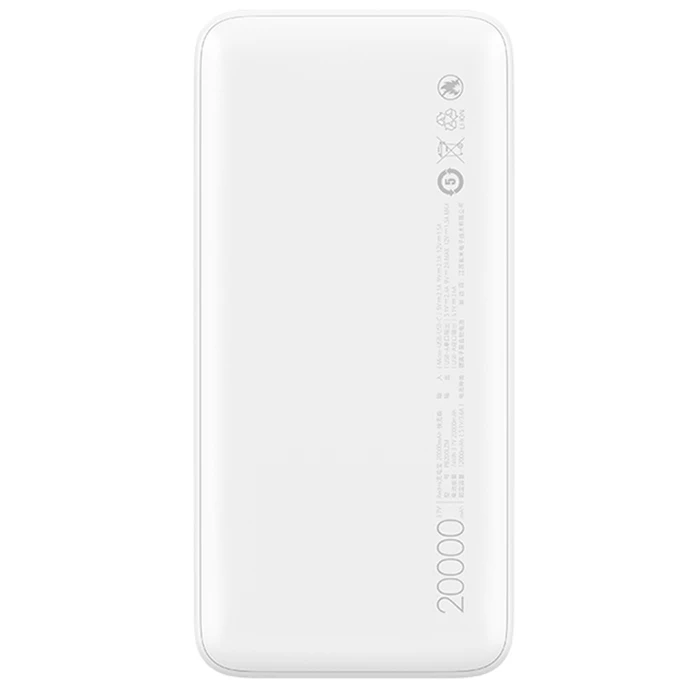 Портативное зарядное устройство Xiaomi Redmi 20000 мАч с двумя входными выходными портами 18 Вт, двусторонняя зарядка, быстрая зарядка, портативное зарядное устройство
