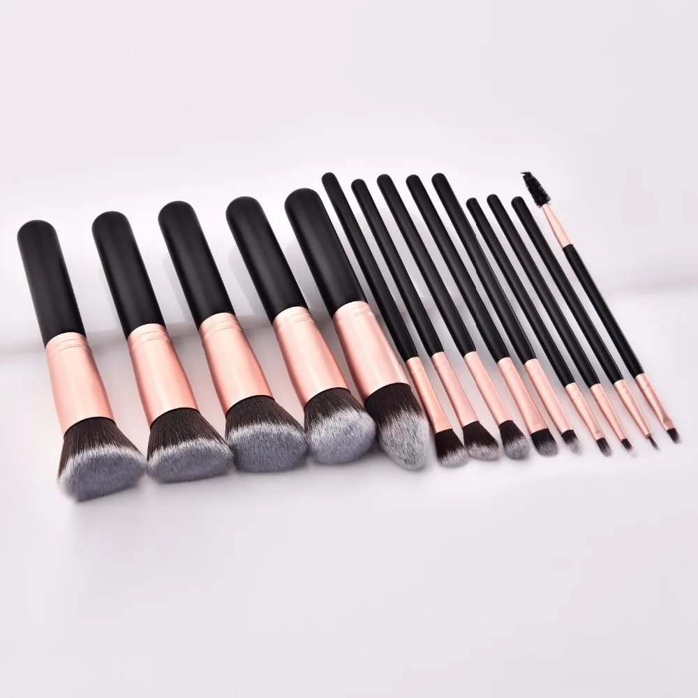 14 Pcs Professional Black Makeup brushes set Beauty Foundation Powder Eyeshadow Makeup Brushes Cosmetic Brushes Set