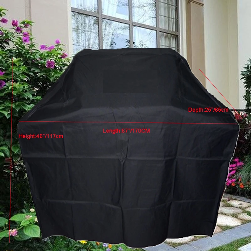 Universal BBQ Grill Cover,Gas Barbecue Grill protective cover,Black color Waterproofed,made cover