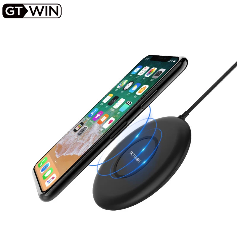 

GTWIN G10S Creative Disk 10W Smart Phone Wireless Fast Charger For Samsung Galaxy S9 S8/S8+ USB Charging for iPhone 8 Plus Xs